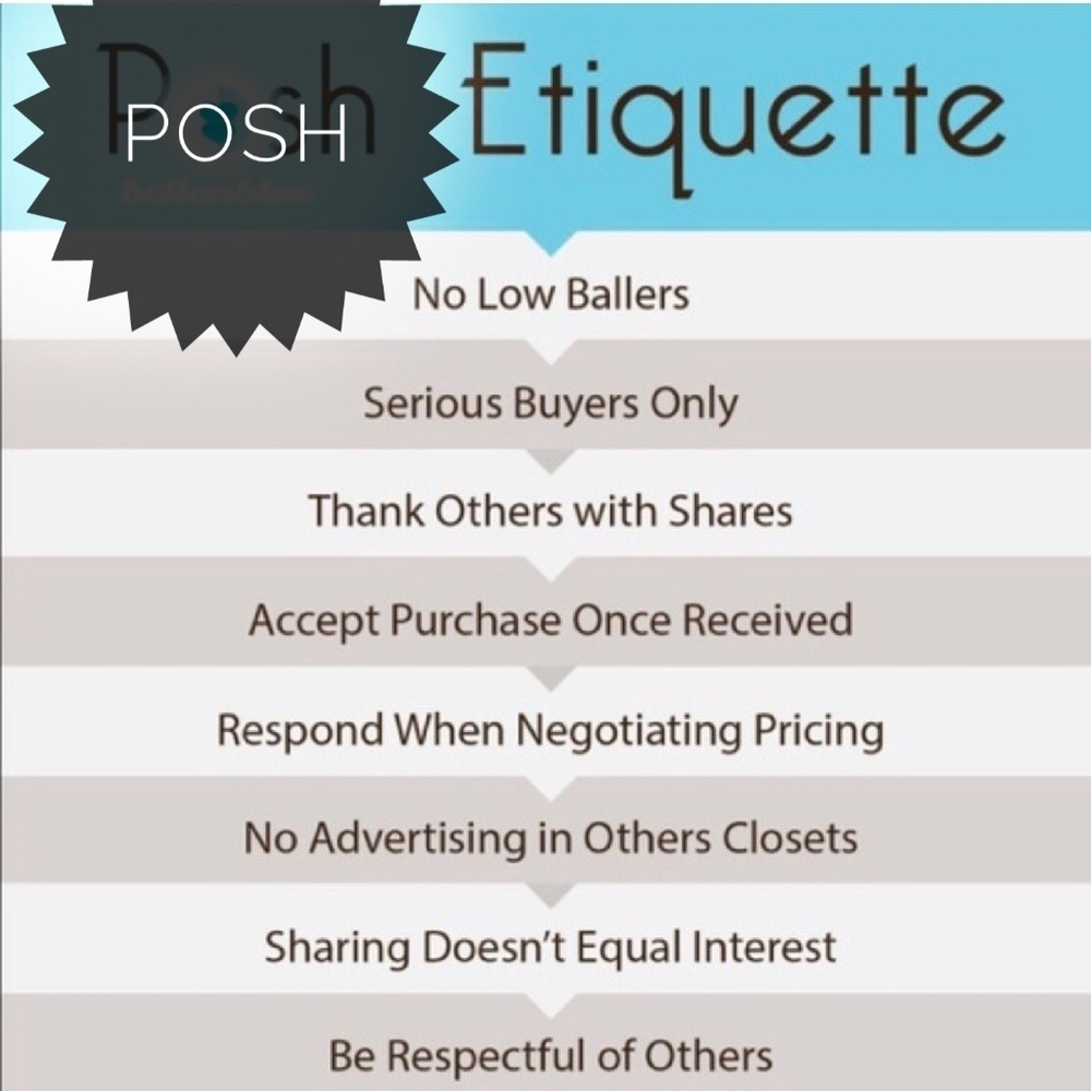 POSH ETIQUETTE - Picture 1 of 2